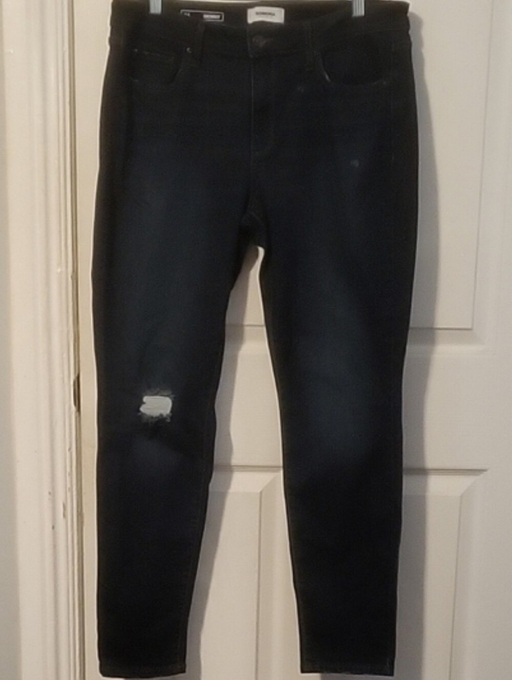 Sonoma Women's Dark Blue Distressed Skinny Jeans